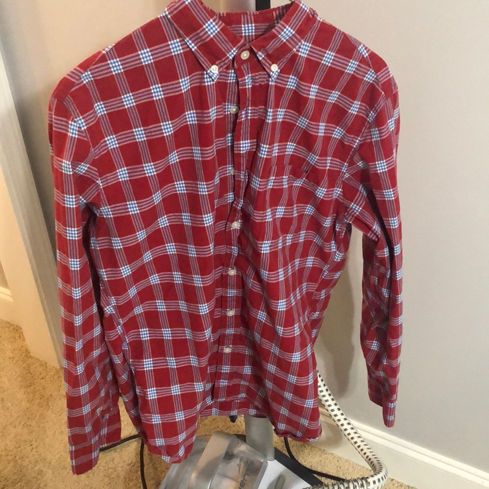 Red plaid Button Down from J. Crew (M)